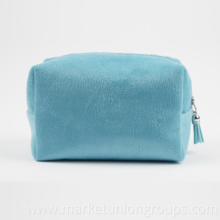 Square Velvet Makeup Bag, Packaging Beautiful Beauty Bag Basics Cosmetic Bag for Ladies